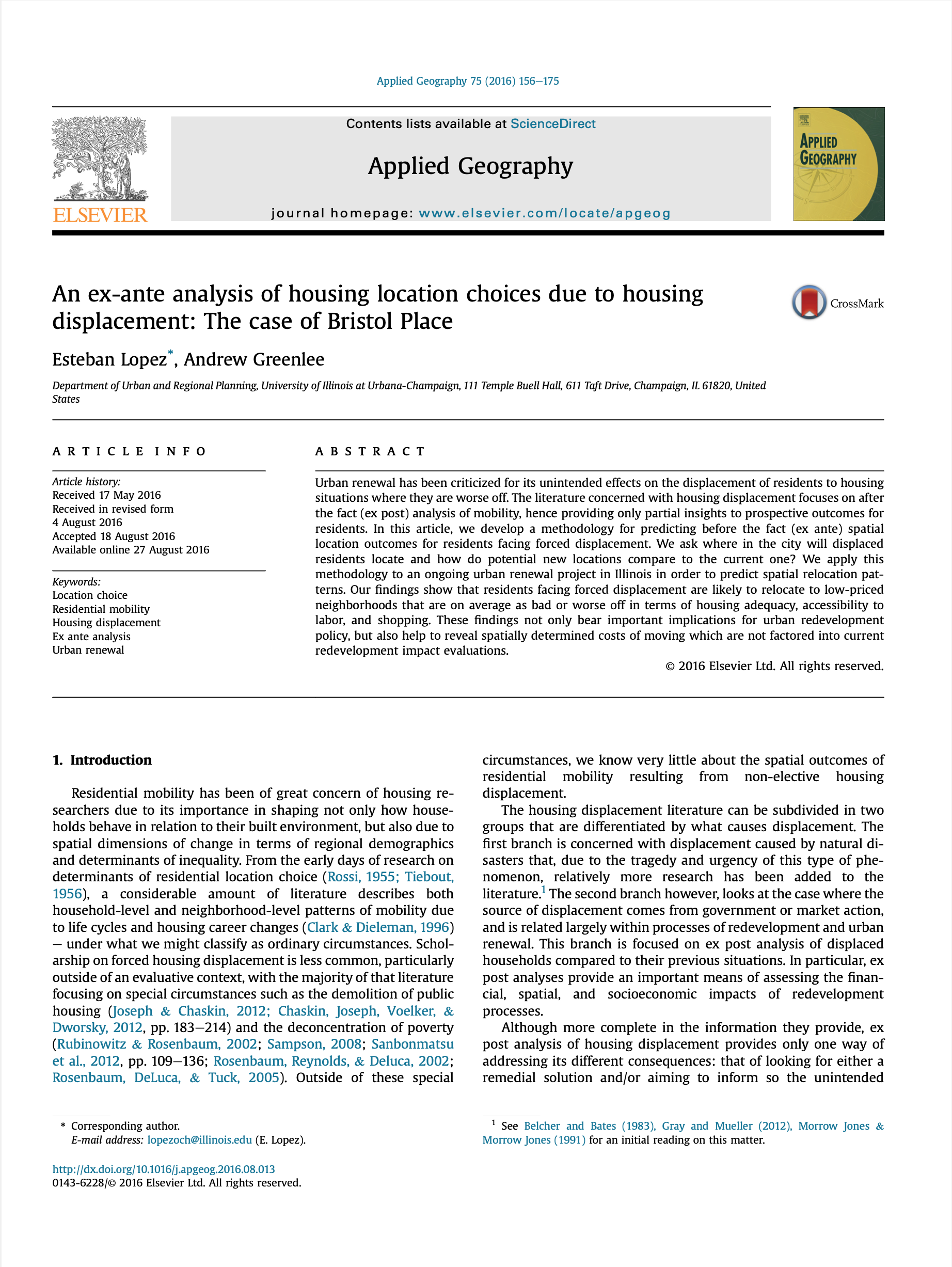 Applied Geography 2016 paper