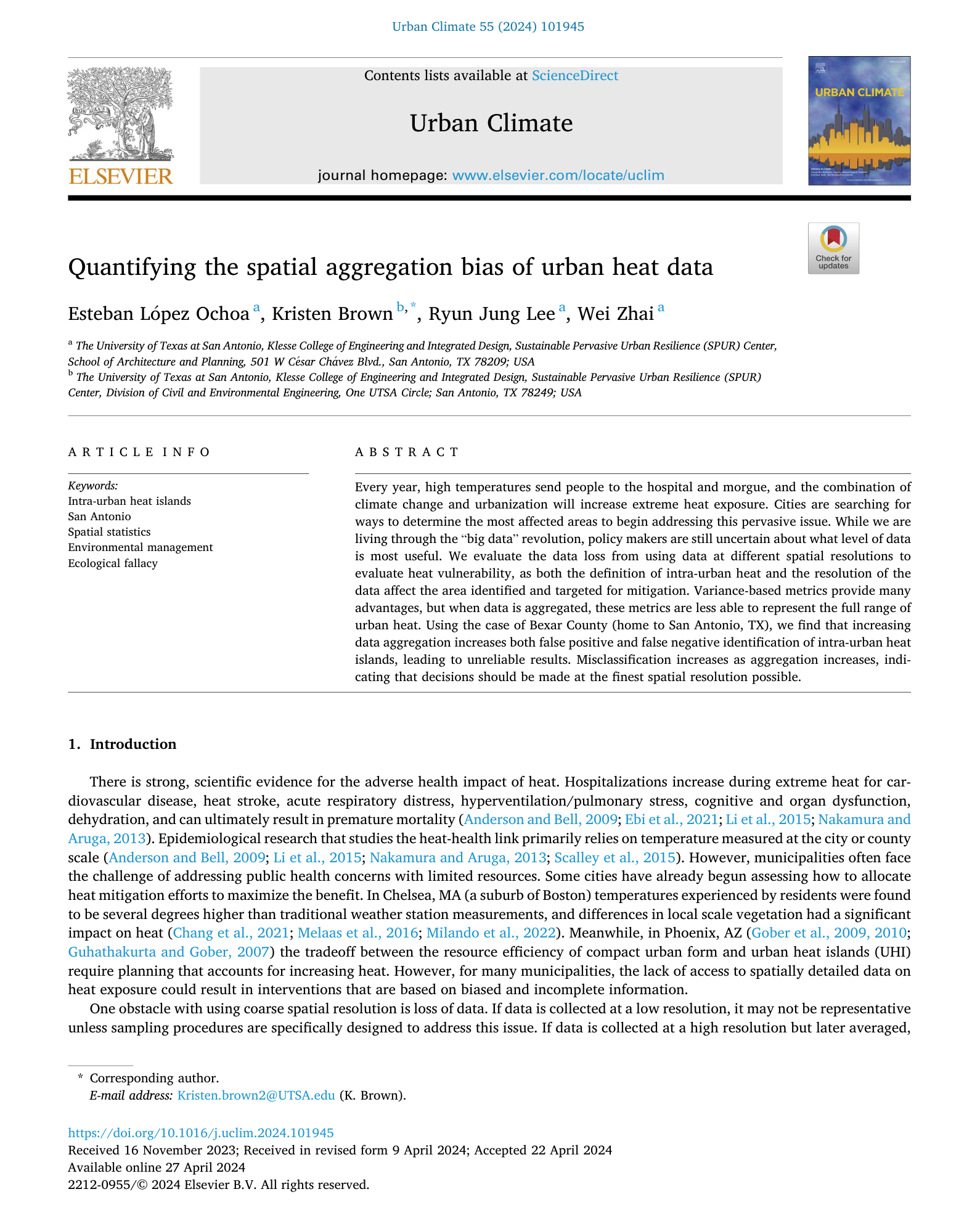 Quantifying the spatial aggregation bias of urban heat data paper