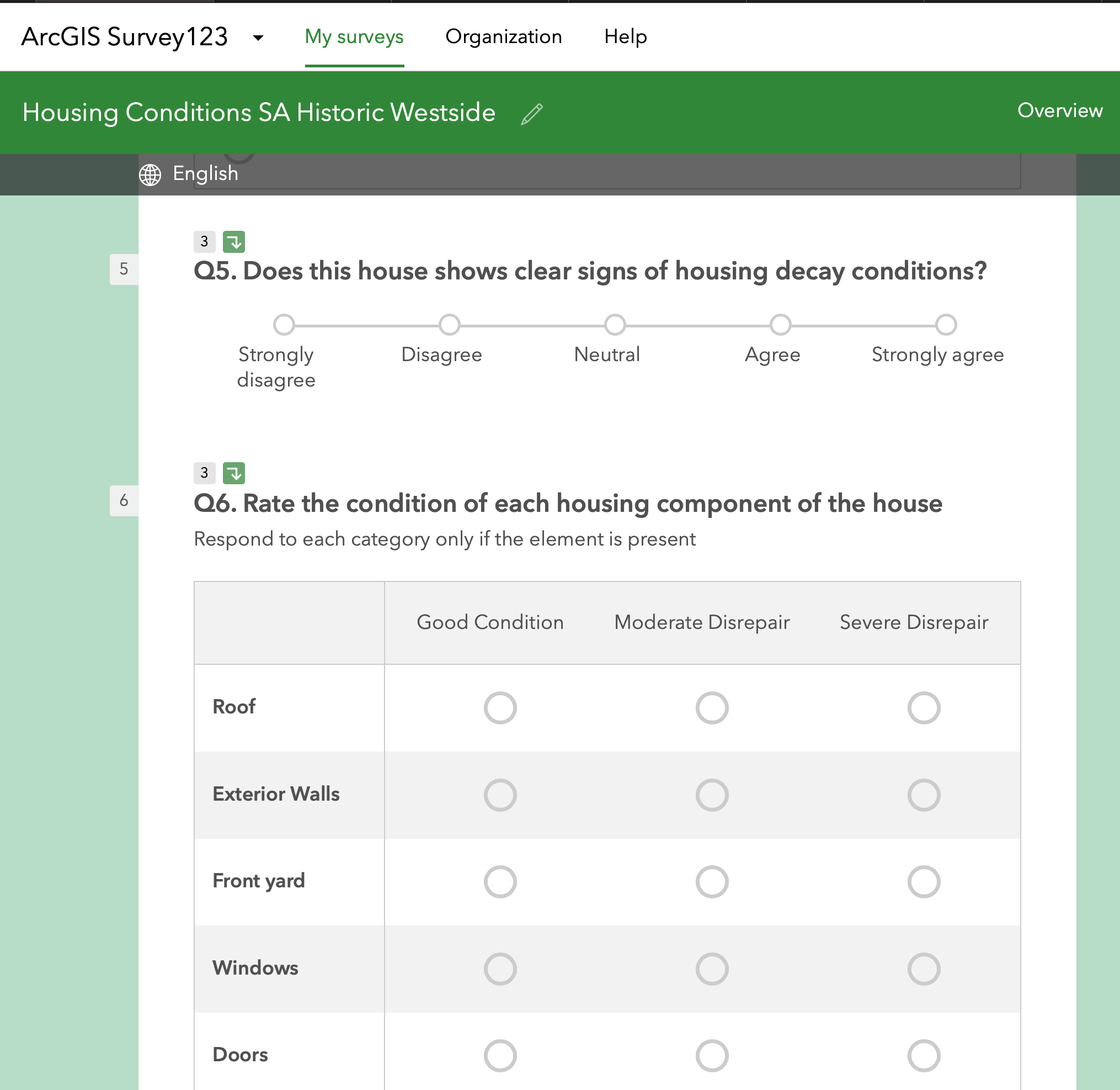Westside housing physical condition assessment