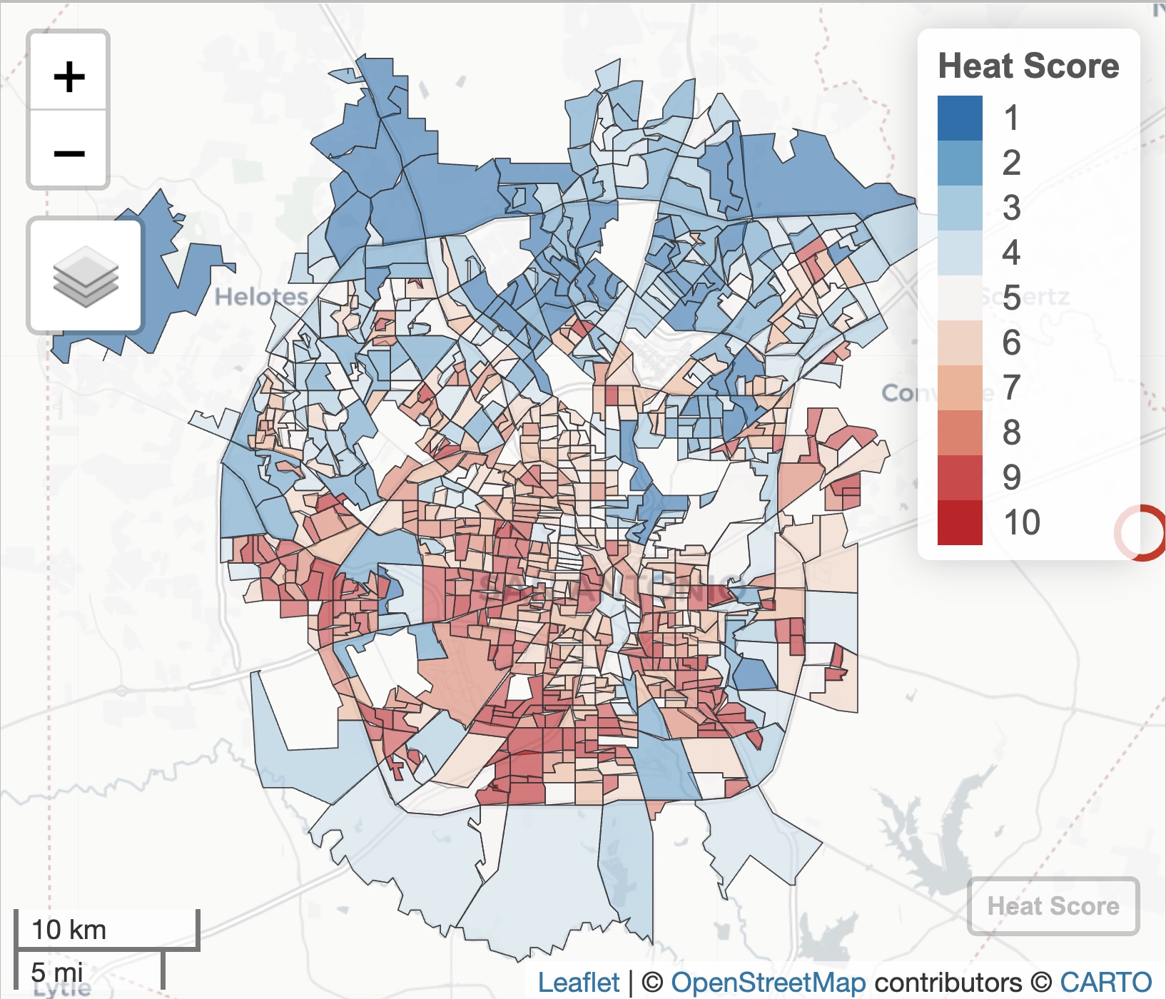 Urban heat island analysis